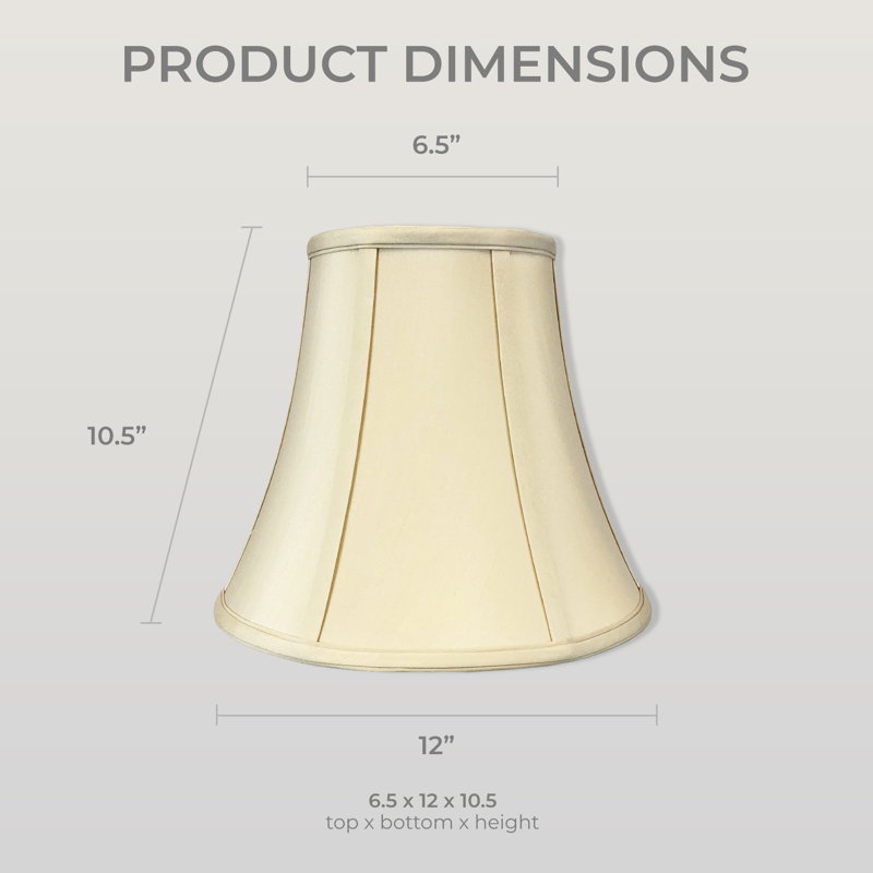 Royal Designs, Inc. BSO-704-12BG-2, abat-jour de base véritable Bell, 6,5 x 12 x 10,5, beige, paquet de 2, Beige