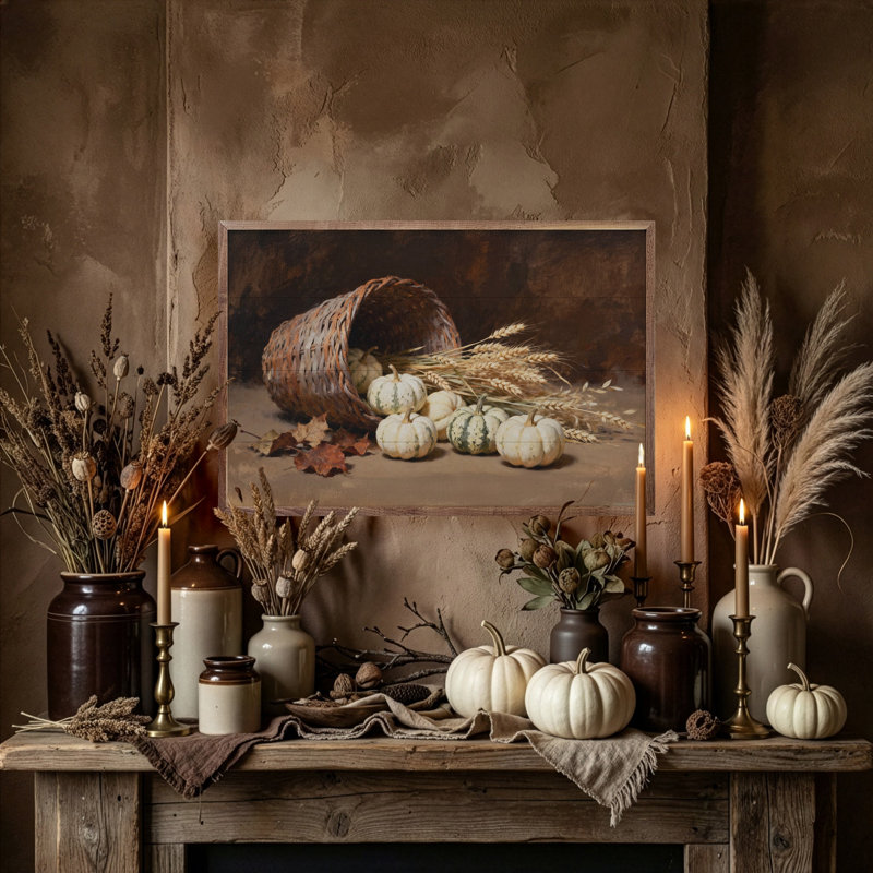 Spilled Pumpkin Basket, H 16 po x l 24 po