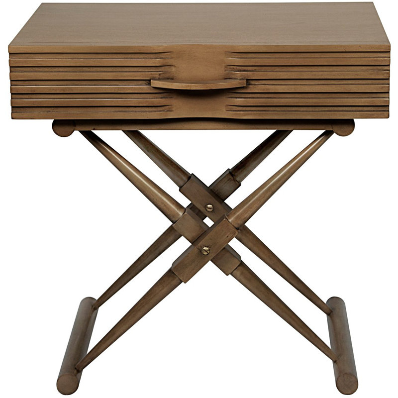 Zanta End Table, Saddle Brown