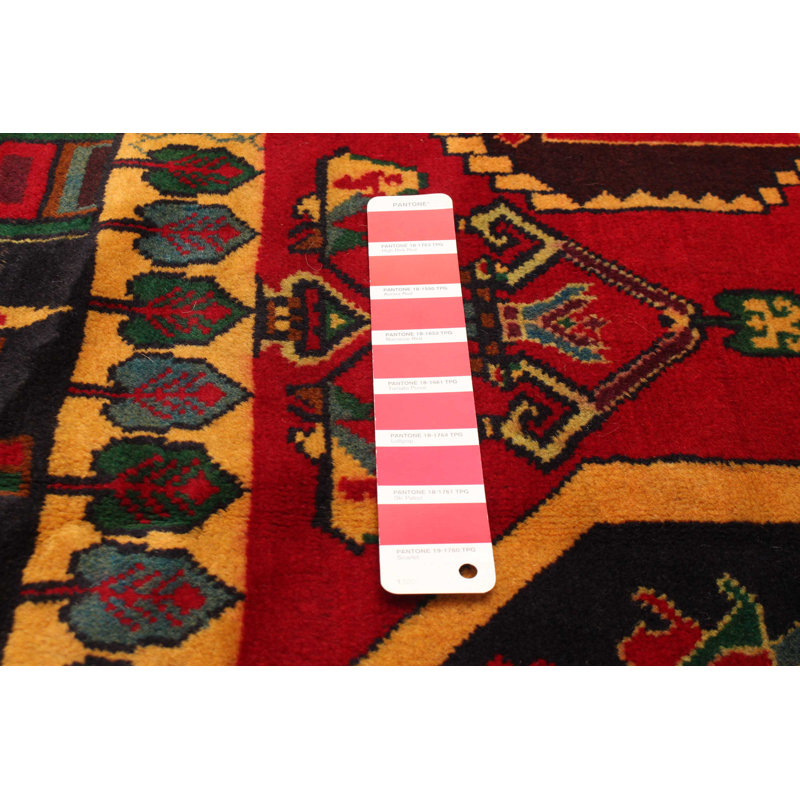 Tapis rouge Teimani 3 pi 11 po x 6 pi 11 po