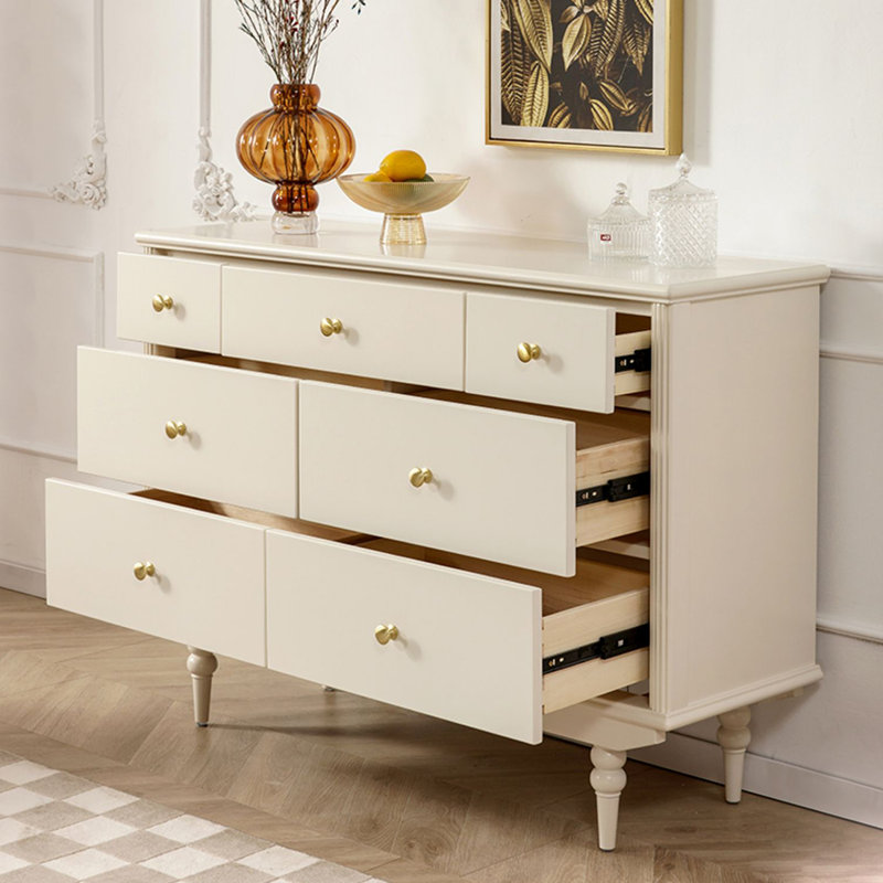 White Simple Exquisite Solid Wood Accent Chest