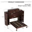 Grand lit en noyer avec 2 garde-robes de rangement intégrées et tablettes pliantes, plateforme multifonctionnelle pour chambre à coucher, étagère de rangement spacieuse, chambre d'amis pliable-2139793957-2139793959