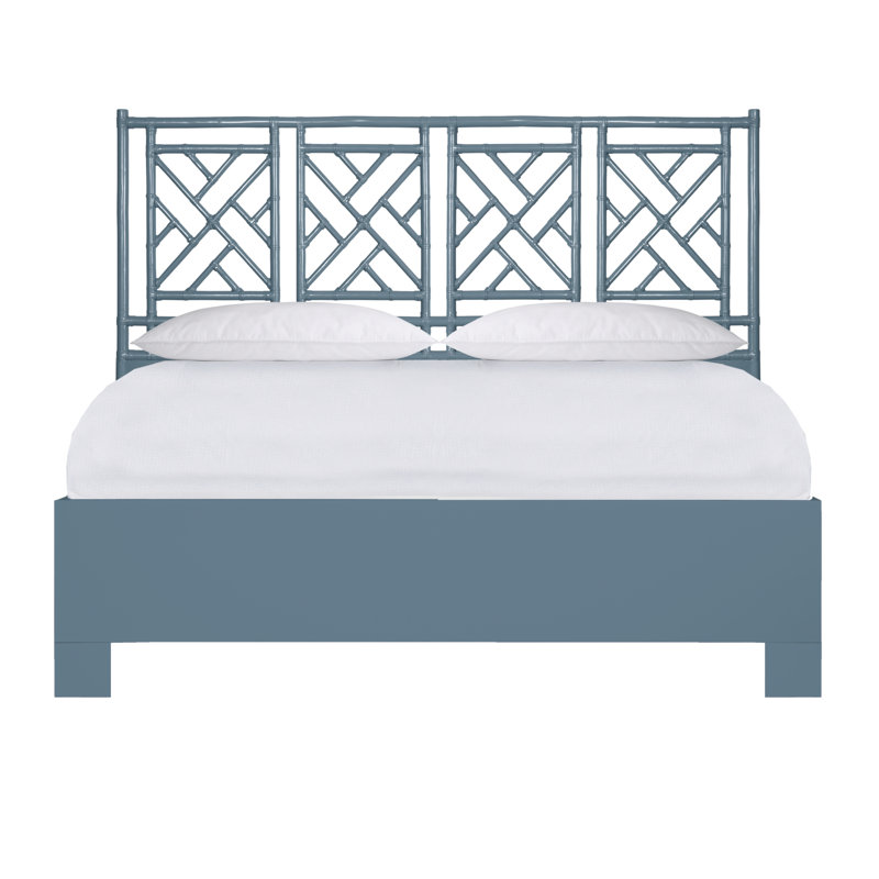 Chippendale Platform Bed, Regatta Blue, California King