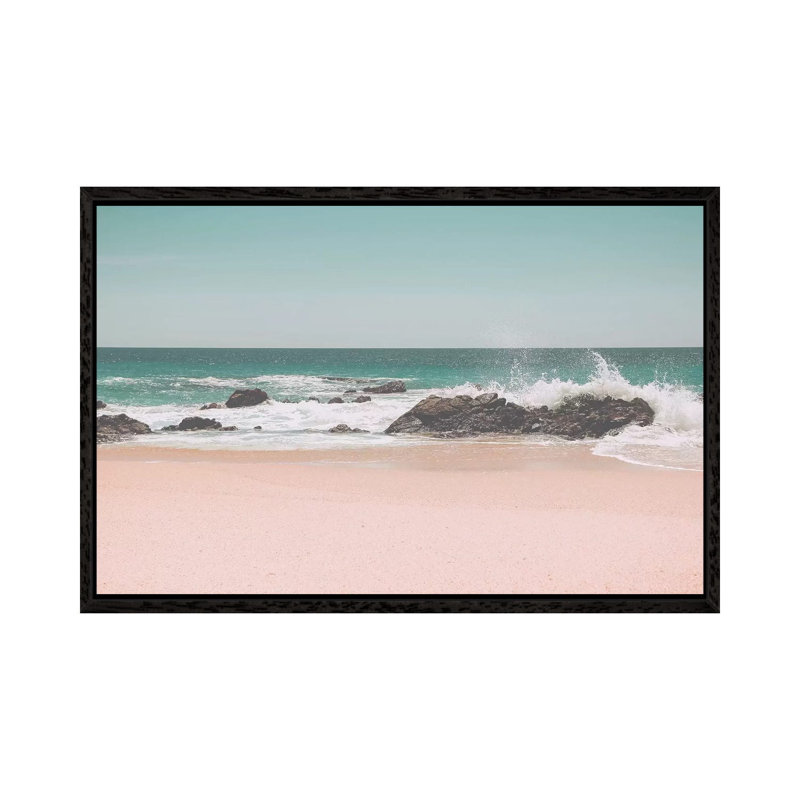 Sunny Beach Mexico by Monika Strigel - Print on Canvas, 45.72cm H x 66.04cm W x 3.81cm D, Black Framed