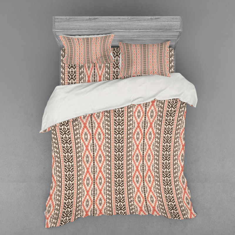 Rustic Polyester Geometric Shapes Duvet Cover