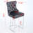 25" Counter Height Bar Stools Set Of 2, Modern Velvet Barstools With Button Back&Rivet Trim Upholstered Kitchen Island Chairs With Sturdy Chromed Metal Base Legs Farmhouse Bar Stools,-758098780