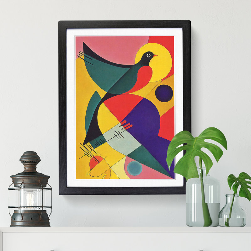 Wilridge Dove Bird Abstract Painting 1 Piece Wall Art, 64" H x 46" W, Brown