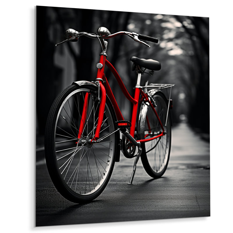 Vélo, bicyclette, bonheur III - art mural en métal, H 32 po x l 16 po x P 1 po
