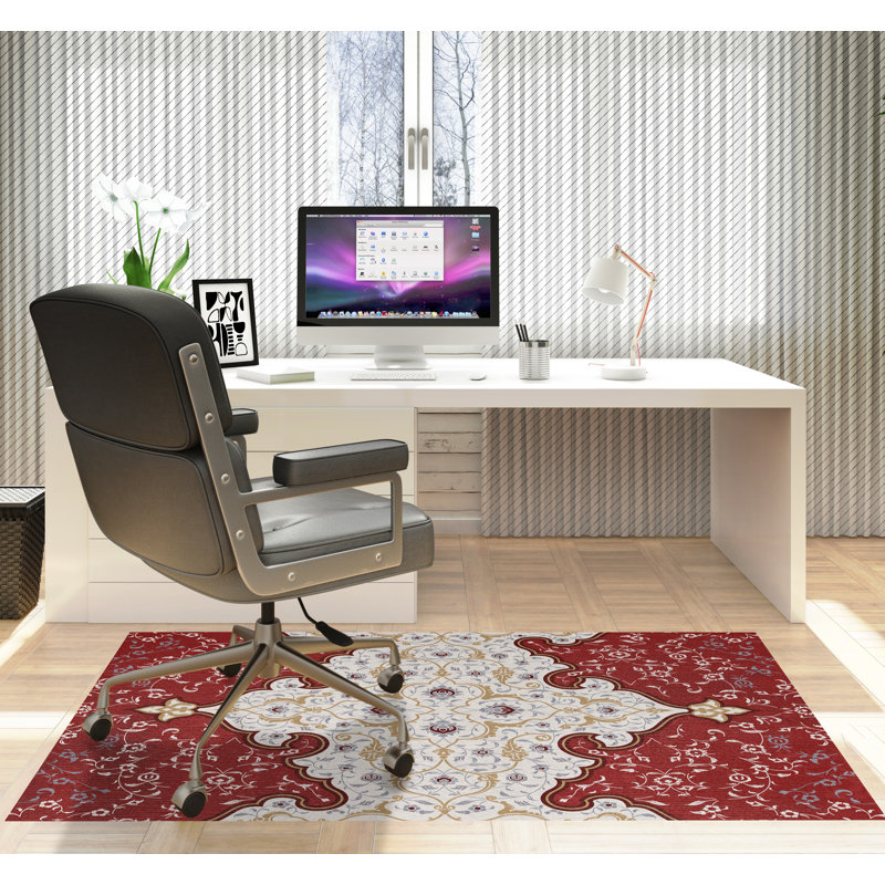 Tapis pour chaise rectangulaire à poils courts Belle, L 48 po x L 72 po, Rouge