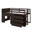 Lit mezzanine avec tiroirs et tablette-254219464