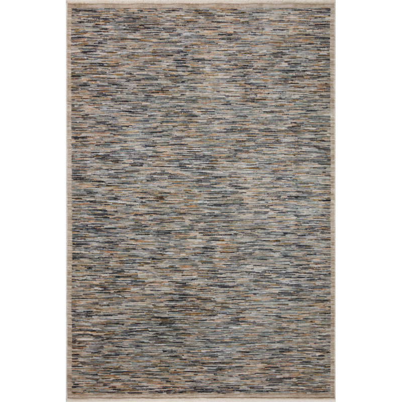 Machine Woven Polyester Area Rug in Gray, Rectangle 2'3" x 3'10"