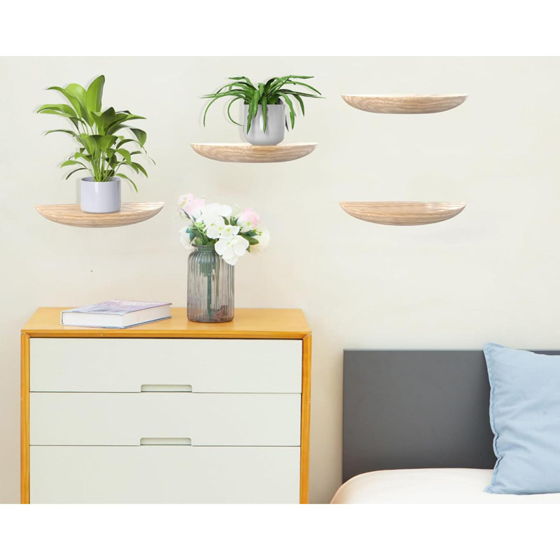 Tablette flottante en bois 4 pièces Dahianna