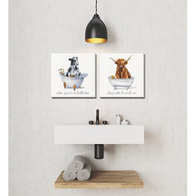 «Bath Time», art mural sur toile