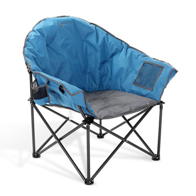 Cozy Club Folding Camping Chair with Cushion