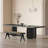 Black Rectangular Solid wood Butterfly Leaf  Dining Table-1870798342