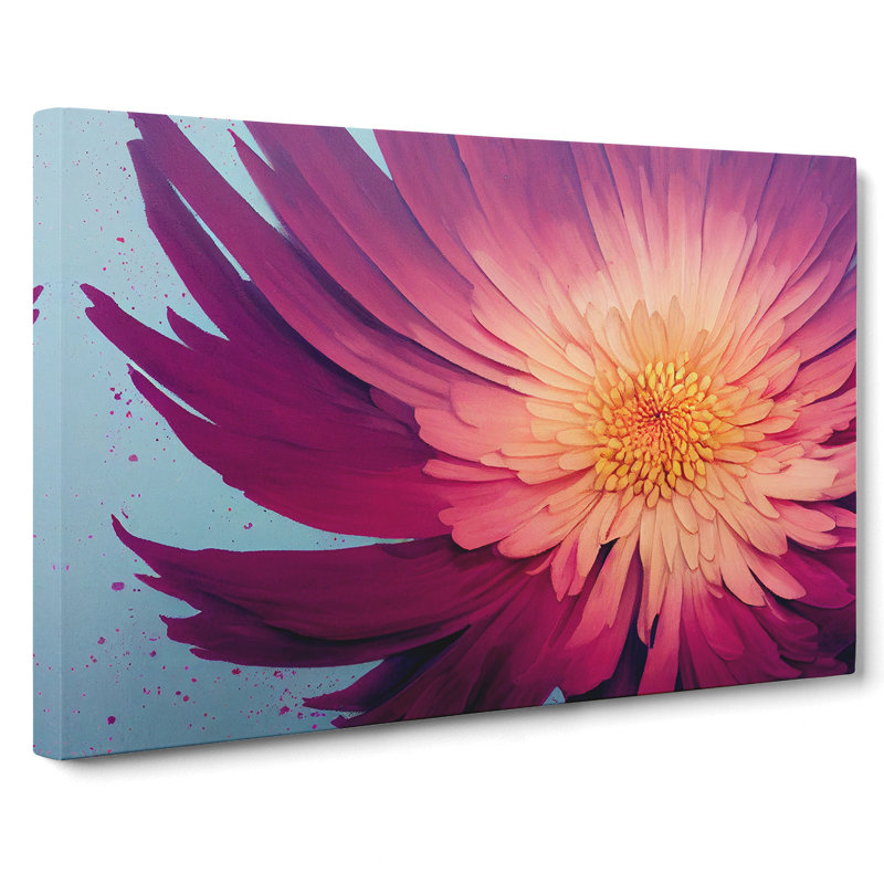 Splendorous Chrysanthemum Flower - Wrapped Canvas, 50cm H x 76cm W x 3cm D