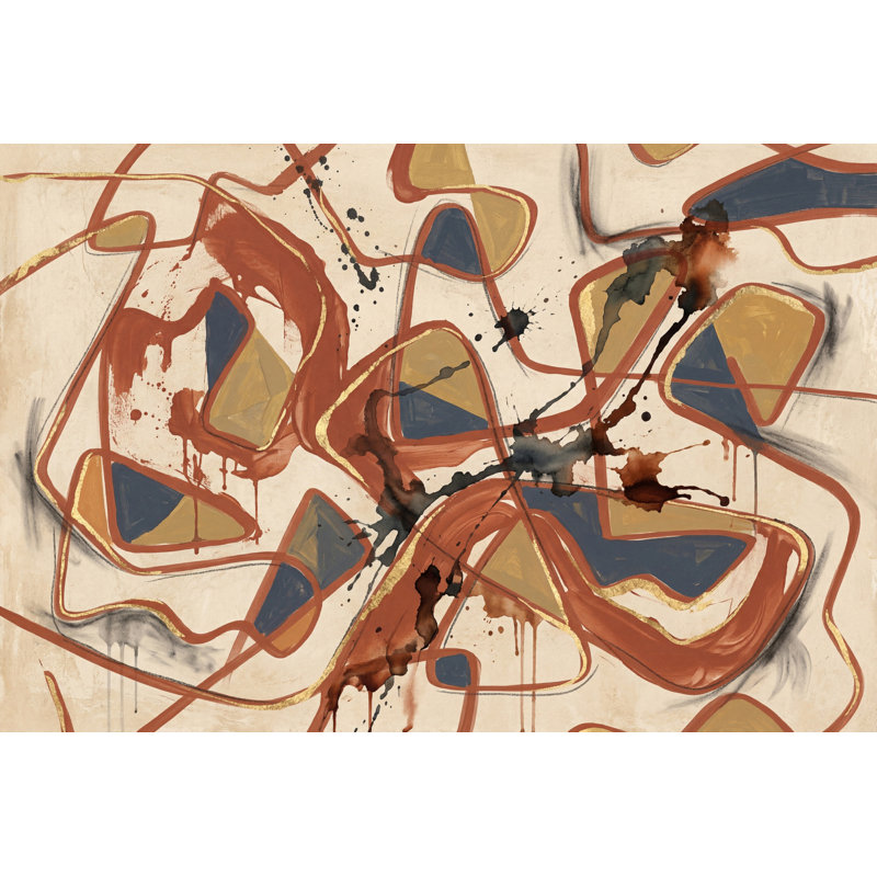 Papier peint moderne Mid Century, Texturé non collé, 100 po x 96 po