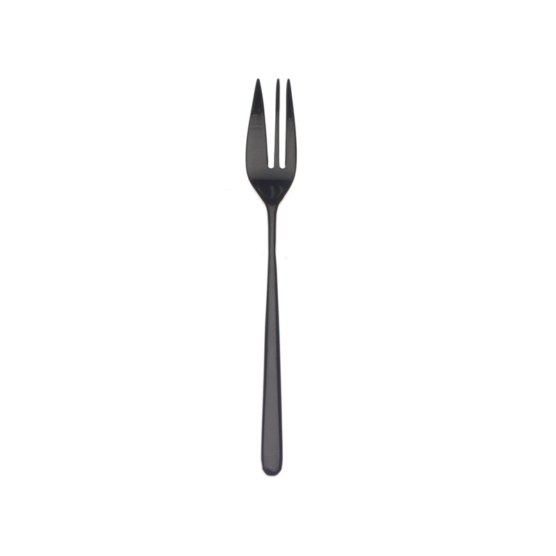 Linea Cake Fork - 12 Pieces, Oro-nero