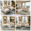 Canapé modulaire en velours côtelé blanc Boneless-301719717