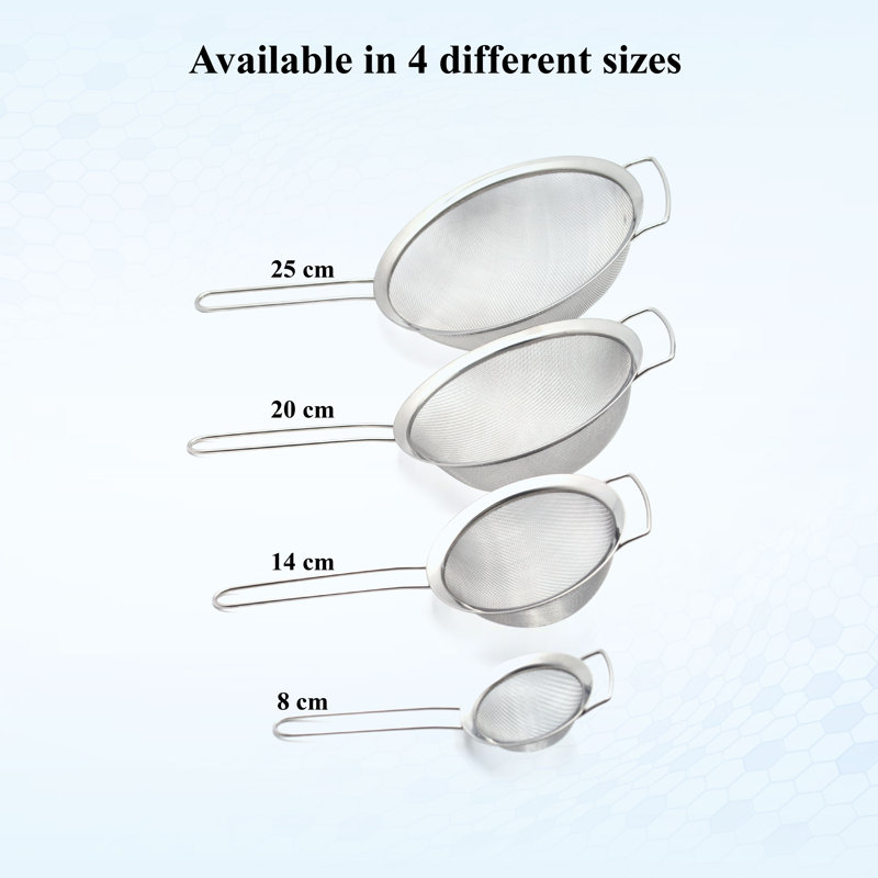 Buckingham Stainless Steel Fine Mesh Sieve Strainer , 5.5cm H x 32cm W x 14cm D