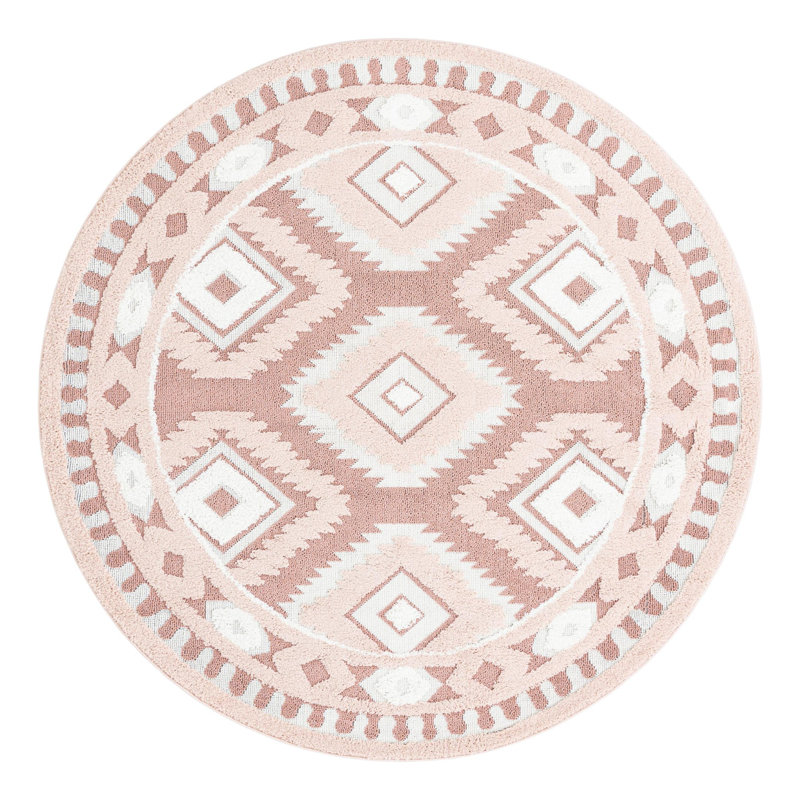 Johnsy Geometric Indoor Rug, Round 7'10"