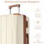 Valise rigide, valises en ABS léger et durable avec roues doubles, bagage à carreaux extensible de 24 po 24 po-134525770