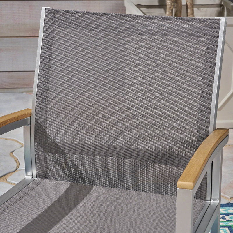 Chaises de patio Claypool, Gris
