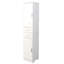 Armoire de rangement pour salle de bain de 70,87 po de hauteur avec 2 portes et 2 tiroirs, unité de rangement étroite, tablettes réglables, armoire de plancher pour salle de bain, salon, entrée, cuisine, blanc