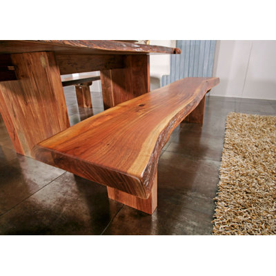 Freeform Solid Wood Bench