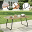 4-Piece PE Rattan Outdoor Seating Group with Tempered Glass Coffee Table