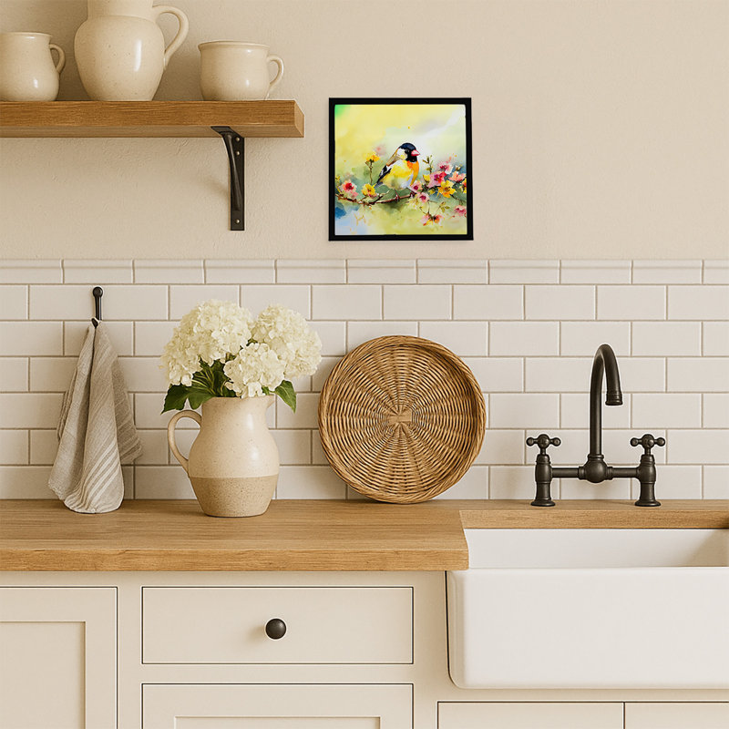 Goldfinch Framed Metal Print