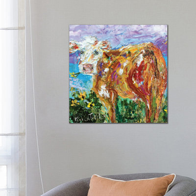 Country Cow by Karen Tarlton - Wrapped Canvas Painting