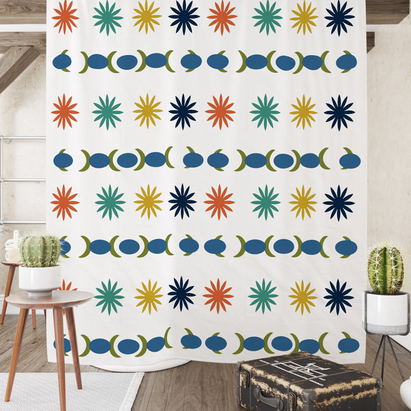 Abstract Shower Curtain, 72" H x 70" W