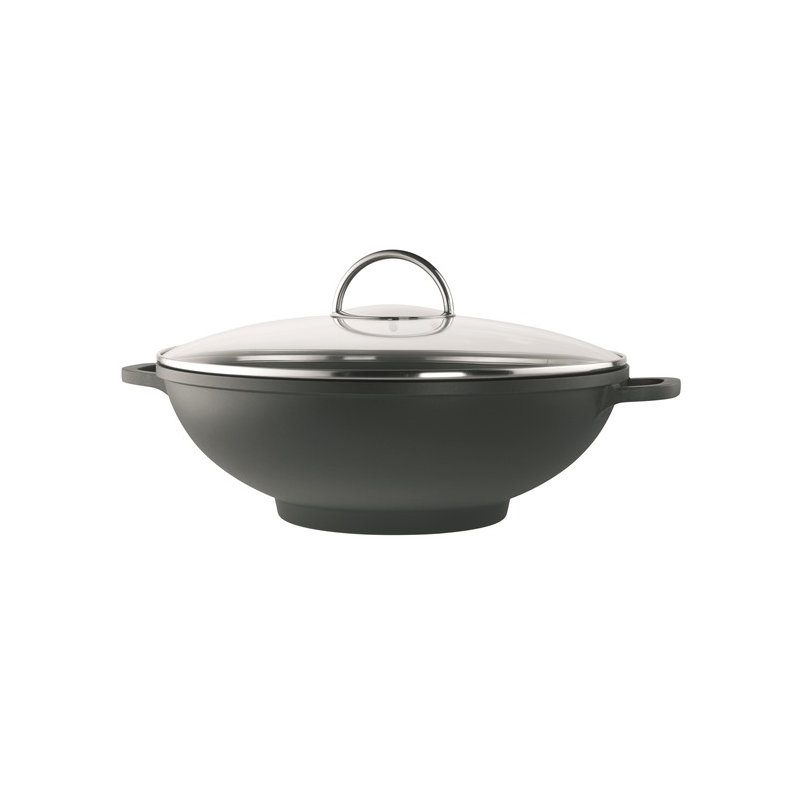 Modena 32cm Non-Stick Aluminum Wok with Lid