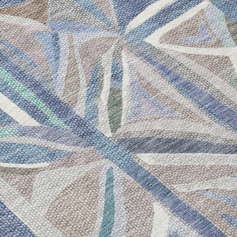 Machine Washable Indoor/Outdoor Layton ACN2253 Geometric Rug, Rectangle 2'6" x 3'10"