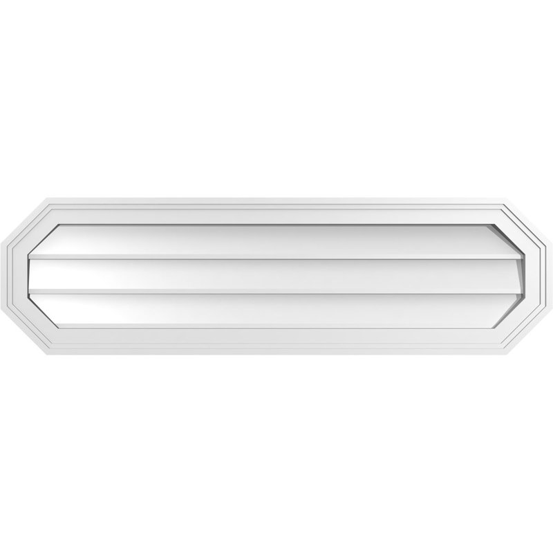 Évent horizontal gondole allongé en surface octogonal Signature, H 12 po x l 42 po x P 1,5 po