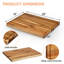 Quality Acacia Wood Cutting Boards Set of 2, Large, Reversible Kitchen Chopping Boards with Deep Juice Grooves, Dishwasher Safe, Durable Hardwood for Meat, Cheese, Vegetables, Deli Board, Meal Prep