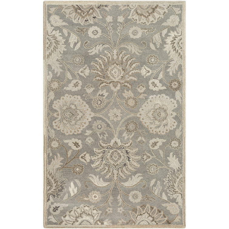Applegate Floral Hand-Tufted Wool Taupe/Camel/Gray Area Rug