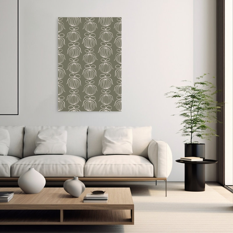 Christmas Baubles Pattern Classic Elegant Modern Winter Wall Art Print by Karen Menzenbach - Wrapped Canvas Print