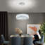 Lustre moderne en cristal à anneau argenté-616620191