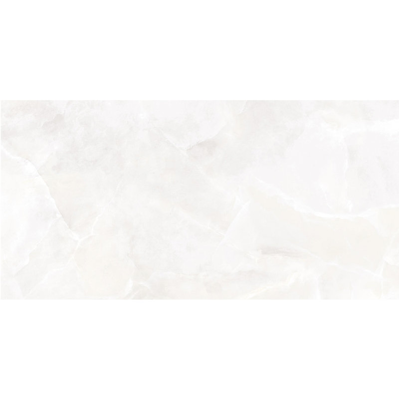 Geo Lush Porcelain Marble Look Wall & Floor Tile, Polished White
