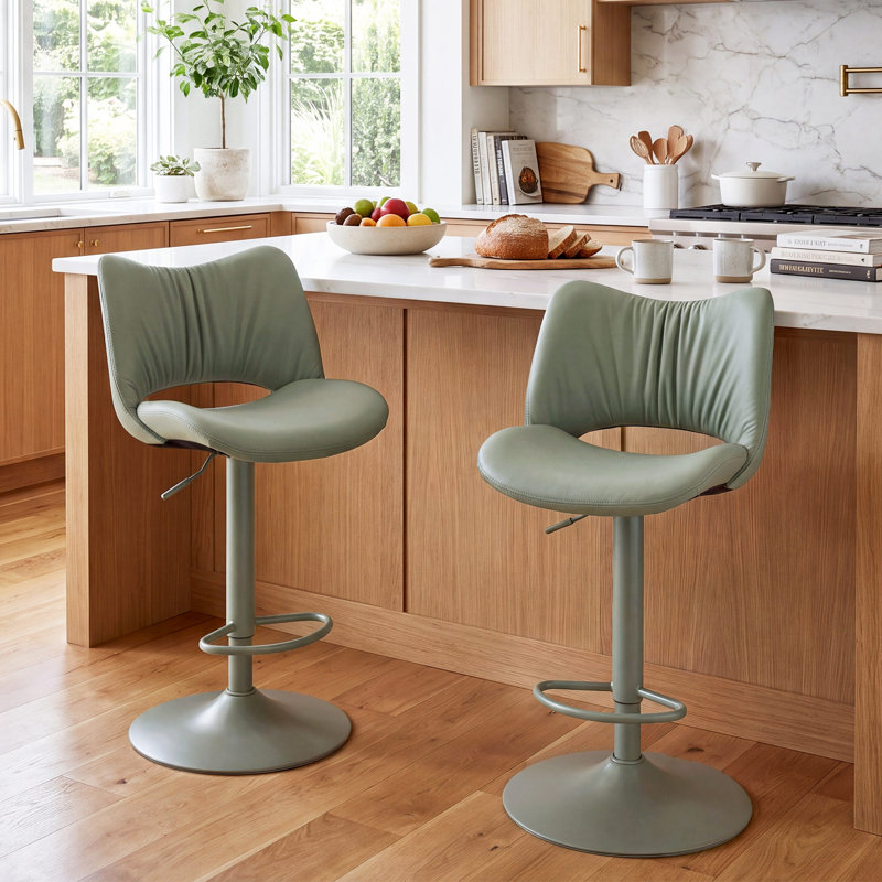 Tabouret de bar pivotant à hauteur réglable Tabouret de bar moderne en similicuir avec structure en métal
