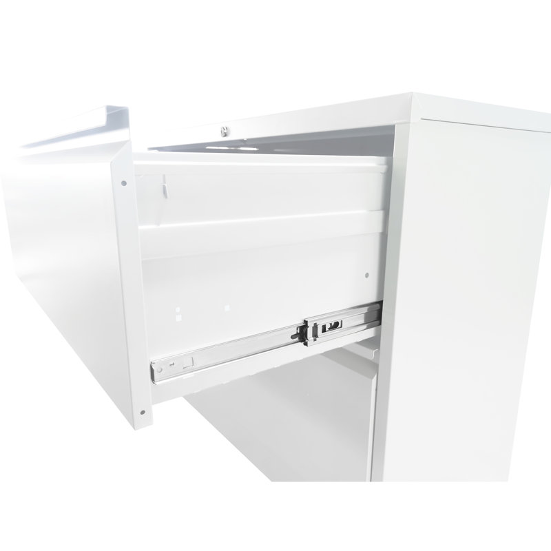 2 Drawer Metal Office Cabinet With Lock, Vertical Style, Construction, Spacious Organization File Drawers, For Office/Home, Material,