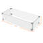 Rectangular Fire Pit Wind Guard, Transparent Tempered Glass, Polished Aluminum Brackets, 3M Anti-slip Pads, Fit for Best Choice 52-inch Fire Table 
