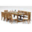 9 Pcs Grade-A Teak Wood Dining Set: 94" Mas Oval Trestle Leg Table And 8 Giva Armless Chairs #11GV2300-1274157401