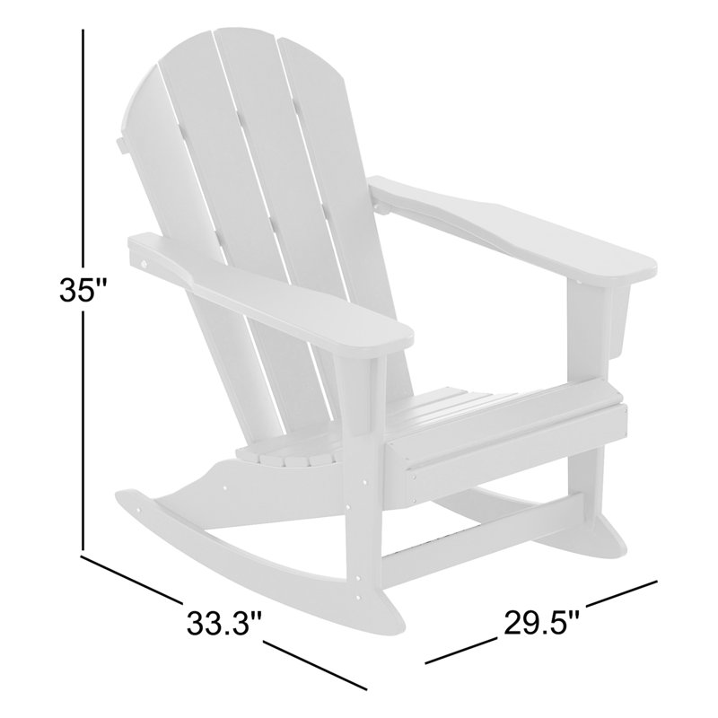 Chaise Adirondack berçante en PEHD Laguna, Turquoise