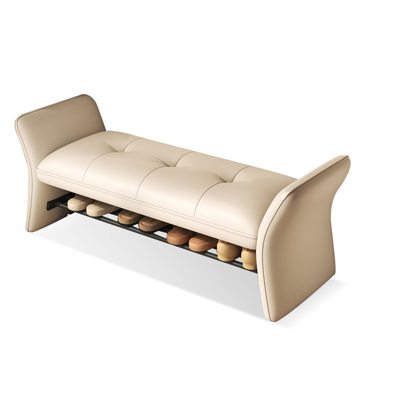 Banc rembourré, Beige