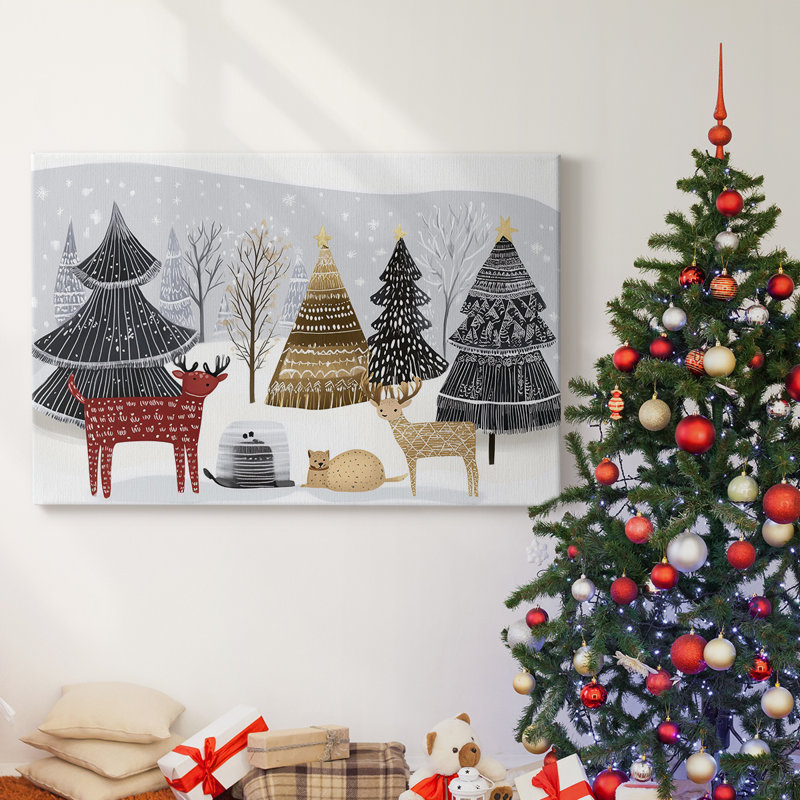 Christmas Holiday Arts - Gallery Wrapped Canvas, 16" H x 24" W