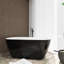 Baignoire de trempage autoportante 59 po. X 28 po. En blanc et noir