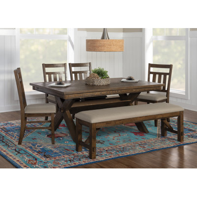 Parsons 6-Piece Upholstered Trestle Dining Set